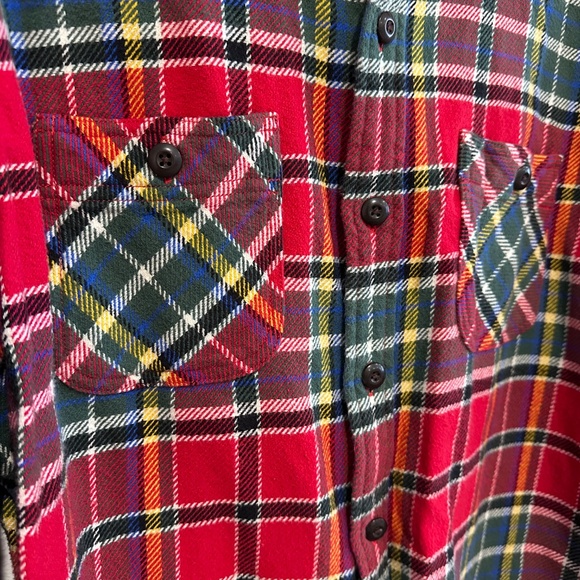Lands’ End Multi-Colored Heavyweight Flannel Shirt - Picture 4 of 6
